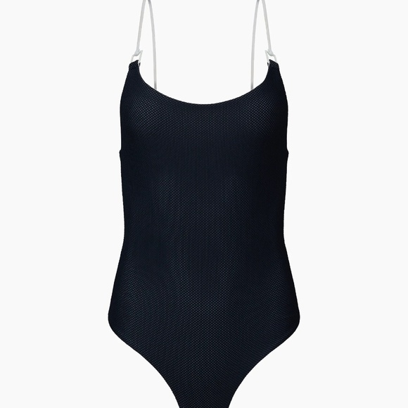 ONIA Women's Anya Back Tie One-Piece Swimsuit Deep Navy XS NWT - Picture 6 of 12